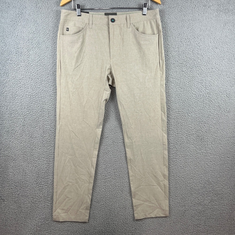 Linksoul Boardwalker Pants Mens 33 Khaki Beige Golf Chino Stretch LS694-S NEW